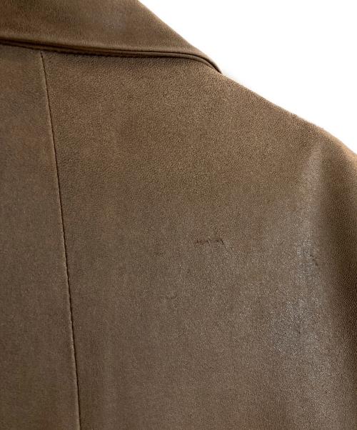 BURBERRY BLACK LABEL（バーバリーブラックレーベル）BURBERRY BLACK LABEL (バーバリーブラックレーベル) ラムレザーテーラードジャケット ブラウン サイズ:Mの古着・服飾アイテム