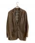 BURBERRY BLACK LABEL（バーバリーブラックレーベル）の古着「ラムレザーテーラードジャケット」｜ブラウン