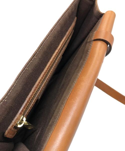 HUNTING WORLD（ハンティングワールド）HUNTING WORLD (ハンティングワールド) レザースリングバッグ ブラウンの古着・服飾アイテム