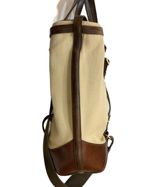 HUNTING WORLD（ハンティングワールド）HUNTING WORLD (ハンティングワールド) 2WAYキャンバストートバッグ ブラウンの古着・服飾アイテム