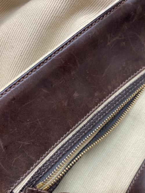 HUNTING WORLD（ハンティングワールド）HUNTING WORLD (ハンティングワールド) 2WAYキャンバストートバッグ ブラウンの古着・服飾アイテム