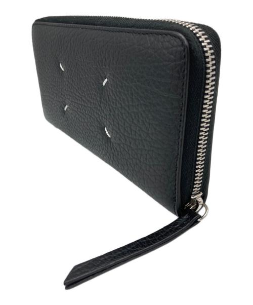 Maison Margiela（メゾンマルジェラ）Maison Margiela (メゾンマルジェラ) 4ステッチ グレインレザー ジップアラウンド ブラックの古着・服飾アイテム