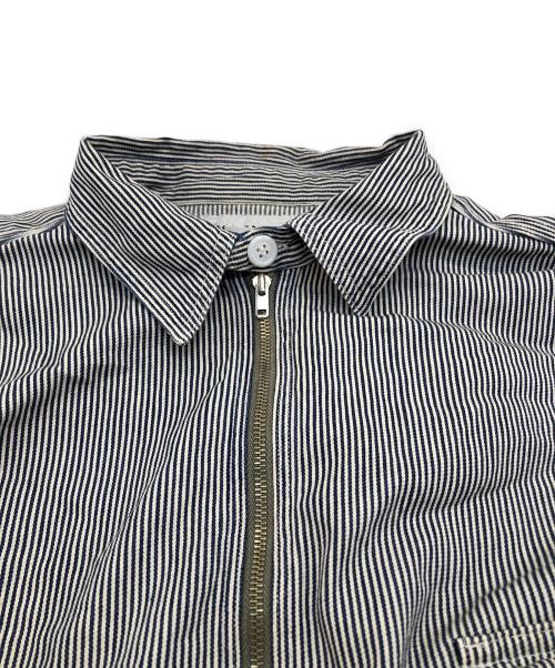 BOWWOW（バウワウ）BOWWOW (バウワウ) WORK HICKORY STRIPE PO SHIRTS/ワークヒッコリーストライプシャツ ホワイト サイズ:Mの古着・服飾アイテム