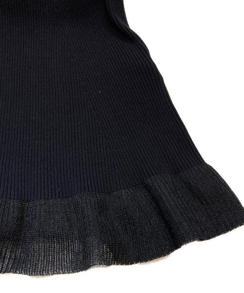 Snidel（スナイデル）Snidel (スナイデル) ショルダーリボンアシンメニットワンピ ブラック サイズ:FREE 未使用品の古着・服飾アイテム