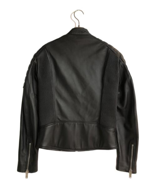 Sandro（サンドロ）Sandro (サンドロ) ラムレザーライダースジャケット ブラック サイズ:Ｓの古着・服飾アイテム