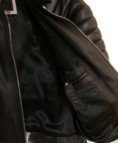 Sandro（サンドロ）Sandro (サンドロ) ラムレザーライダースジャケット ブラック サイズ:Ｓの古着・服飾アイテム