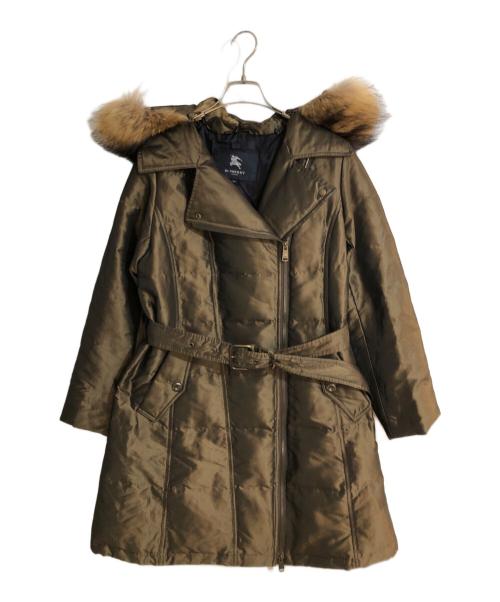 BURBERRY LONDON（バーバリーロンドン）BURBERRY LONDON (バーバリーロンドン) ファー付きダウンコート オリーブ サイズ:44の古着・服飾アイテム