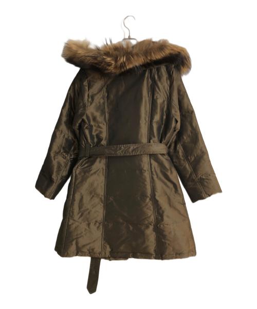 BURBERRY LONDON（バーバリーロンドン）BURBERRY LONDON (バーバリーロンドン) ファー付きダウンコート オリーブ サイズ:44の古着・服飾アイテム