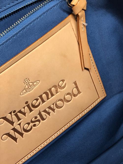 Vivienne Westwood（ヴィヴィアンウエストウッド）Vivienne Westwood (ヴィヴィアンウエストウッド) バードプリントトートバッグ ブルーの古着・服飾アイテム