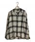 WACKO MARIA（ワコマリア）の古着「OMBRE CHECK OPEN COLLAR SHIRT L/S/オンブレチェックオープンカラーシャツ」｜ブラック