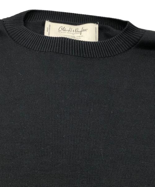 Olde H & Daughter（オールドエイチアンドドーター）Olde H & Daughter (オールドエイチアンドドーター) シルククルーネックニット ブラック サイズ:10の古着・服飾アイテム