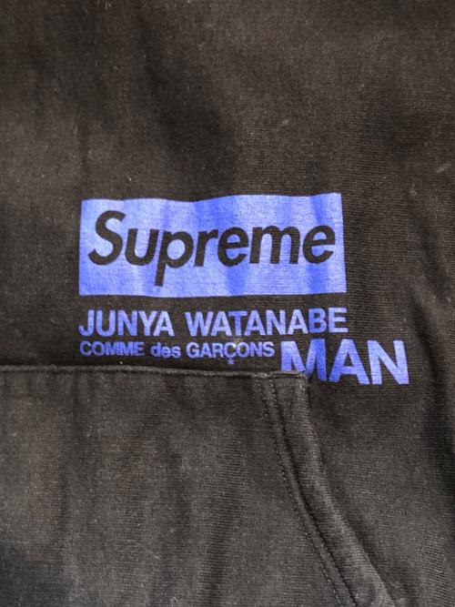 SUPREME（シュプリーム）Supreme (シュプリーム) COMME des GARCONS JUNYA WATANABE MAN (コムデギャルソンジュンヤワタナベマン) 21AW Hooded Sweatshirt ブラック サイズ:Ｌの古着・服飾アイテム