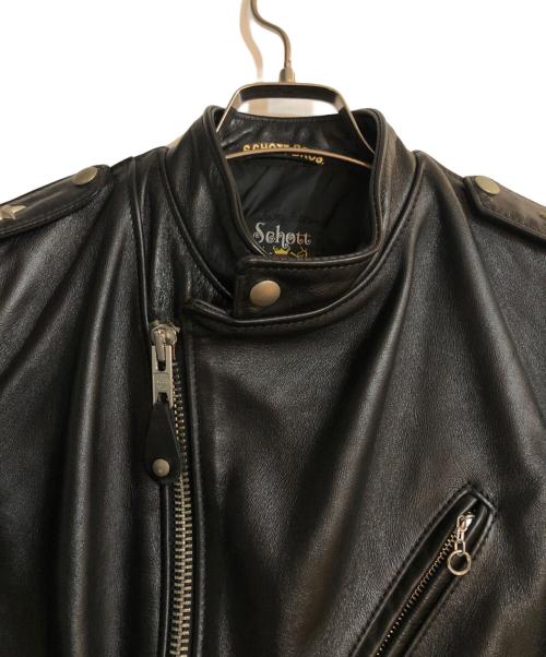 Schott（ショット）Schott (ショット) STAND ONESTAR/スタンドワンスター ライダースジャケット ブラック サイズ:34の古着・服飾アイテム