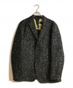 ISSEY MIYAKE MEN×Mizutani Yoshinoriイッセイミヤケメン×）の古着「インコプリントライニングツイードテーラードジャケット」｜ブラック