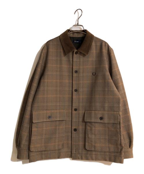 FRED PERRY（フレッドペリー）FRED PERRY (フレッドペリー) LONG LINE JACKET ブラウン サイズ:Mの古着・服飾アイテム