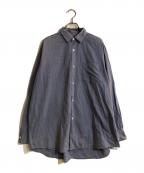 COMOLIコモリ）の古着「コットンネルコモリシャツ」｜ブルー