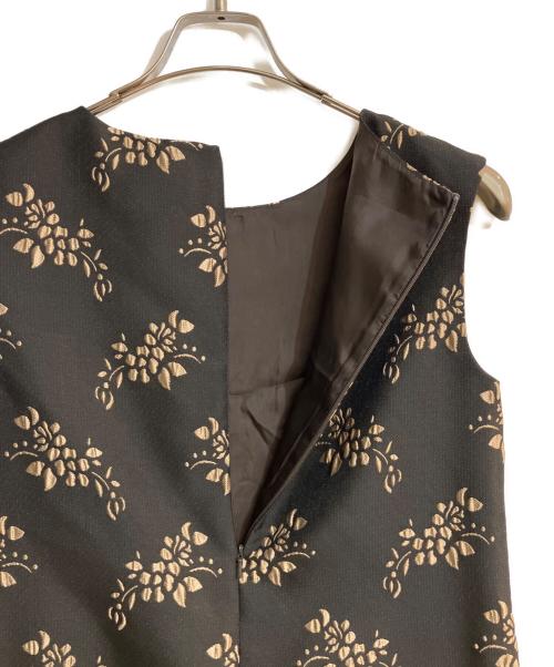 Max Mara Studio（マックスマーラ ストゥディオ）Max Mara Studio (マックスマーラ ストゥディオ) シルク混ジャガードワンピース ブラック サイズ:38の古着・服飾アイテム
