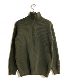 nanamica（ナナミカ）の古着「HALF ZIP SWEATER/ハーフジップセーター」｜グリーン