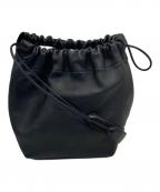 JIL SANDERジルサンダー）の古着「Drawstring Shoulder Bag/ドローストリングショルダーバッグ」｜ブラック