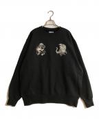BEAMS×テーラー東洋ビームス×テーラートウヨウ）の古着「SUKA CREW SWEAT EMBROIDERED/スカクルースウェットエンブロイダード」｜ブラック