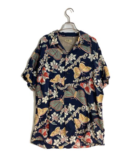Sun Surf（サンサーフ）Sun Surf (サンサーフ) KEONI OF HAWAII実名復刻アロハシャツ ネイビー サイズ:Ｌの古着・服飾アイテム