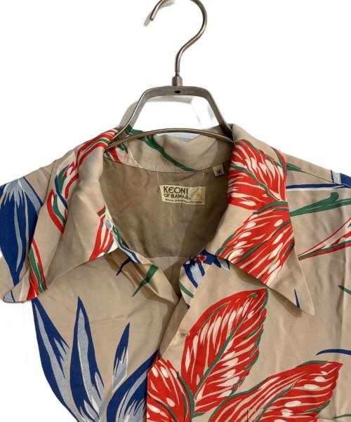 Sun Surf（サンサーフ）Sun Surf (サンサーフ) KEONI OF HAWAII実名復刻アロハシャツ ベージュ サイズ:Mの古着・服飾アイテム