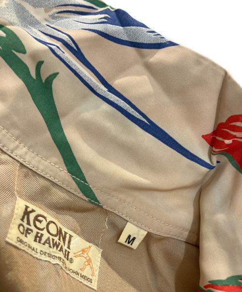 Sun Surf（サンサーフ）Sun Surf (サンサーフ) KEONI OF HAWAII実名復刻アロハシャツ ベージュ サイズ:Mの古着・服飾アイテム