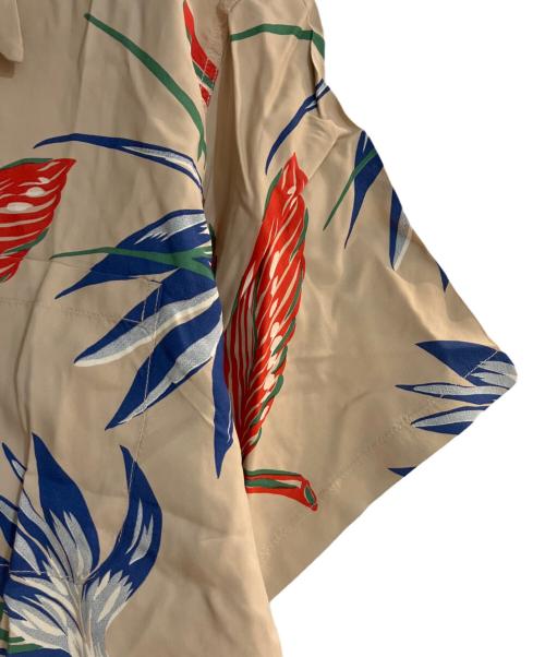 Sun Surf（サンサーフ）Sun Surf (サンサーフ) KEONI OF HAWAII実名復刻アロハシャツ ベージュ サイズ:Mの古着・服飾アイテム