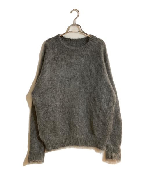 uniform experiment（ユニフォームエクスペリメント）uniform experiment (ユニフォームエクスペリメント) MOHAIR CREWNECK KNIT/モヘアクルーネックニット グレー サイズ:不明の古着・服飾アイテム