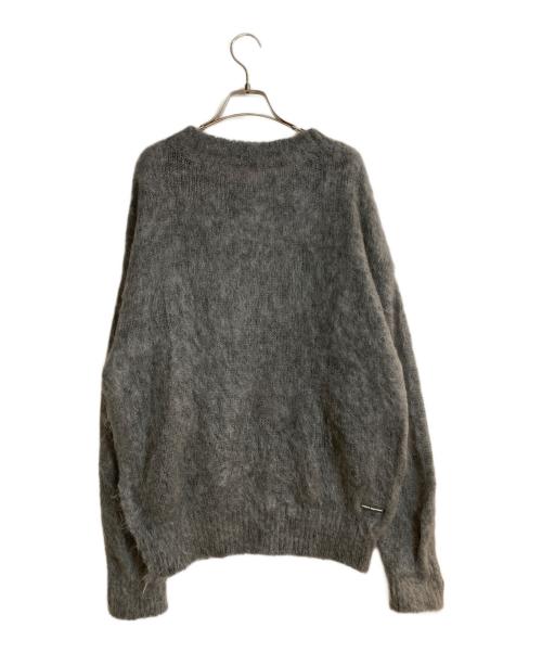 uniform experiment（ユニフォームエクスペリメント）uniform experiment (ユニフォームエクスペリメント) MOHAIR CREWNECK KNIT/モヘアクルーネックニット グレー サイズ:不明の古着・服飾アイテム