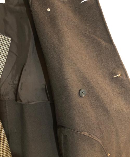 GALERIE VIE（ギャルリーヴィー）GALERIE VIE (ギャルリーヴィー) ダブルブレスト ノーカラーコート ブラウン サイズ:36の古着・服飾アイテム
