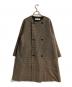 GALERIE VIE（ギャルリーヴィー）の古着「ダブルブレスト ノーカラーコート」｜ブラウン