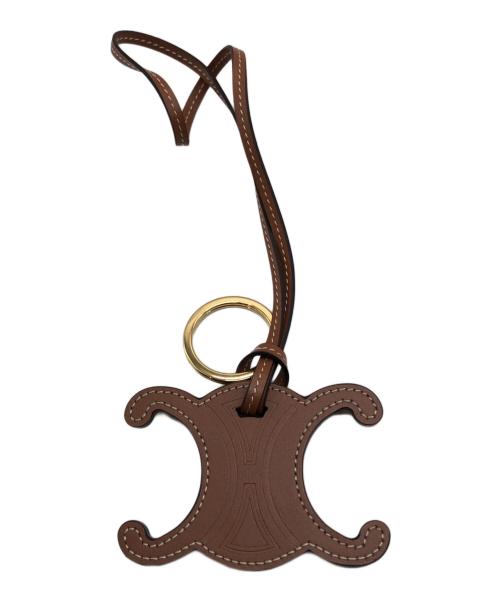 CELINE（セリーヌ）CELINE (セリーヌ) トリオンフチャーム カーフスキン ブラウンの古着・服飾アイテム