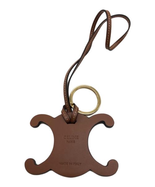 CELINE（セリーヌ）CELINE (セリーヌ) トリオンフチャーム カーフスキン ブラウンの古着・服飾アイテム