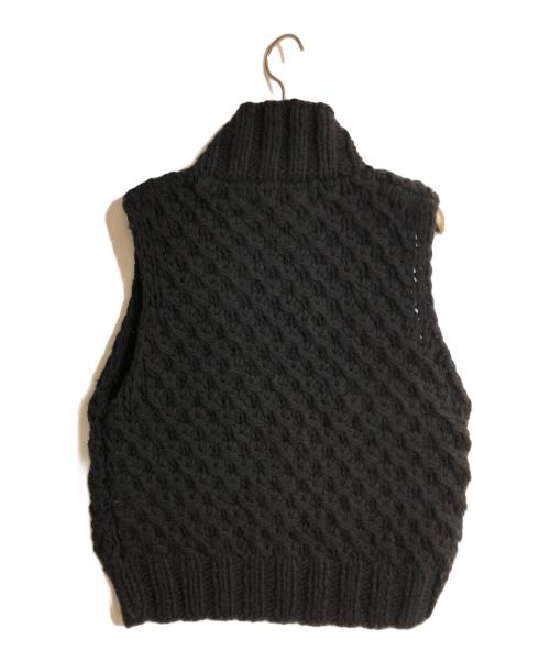 GALERIE VIE（ギャルリーヴィー）GALERIE VIE (ギャルリーヴィー) アルルスウールハンドニット ハイネックベスト ブラック サイズ:不明の古着・服飾アイテム