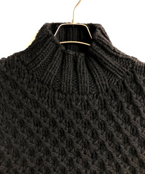 GALERIE VIE（ギャルリーヴィー）GALERIE VIE (ギャルリーヴィー) アルルスウールハンドニット ハイネックベスト ブラック サイズ:不明の古着・服飾アイテム