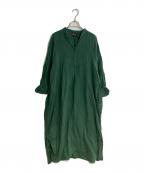 Pale Juteペールジュート）の古着「color linen one-piece」｜グリーン