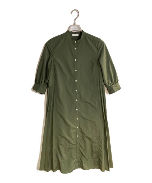 BALLSEY（ボールジィ）BALLSEY (ボールジィ) スパンブロード バックプリーツシャツワンピース グリーン サイズ:不明の古着・服飾アイテム