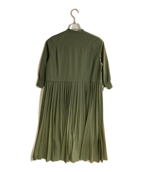 BALLSEY（ボールジィ）BALLSEY (ボールジィ) スパンブロード バックプリーツシャツワンピース グリーン サイズ:不明の古着・服飾アイテム