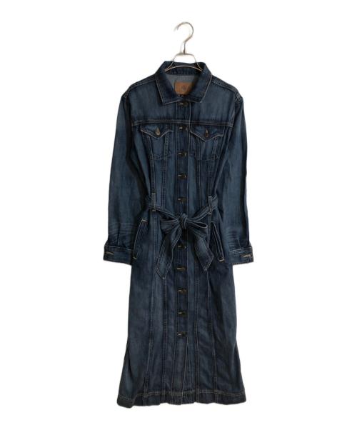 RALPH LAUREN（ラルフローレン）RALPH LAUREN (ラルフローレン) ベルテッドデニムロングワンピース インディゴ サイズ:Sの古着・服飾アイテム