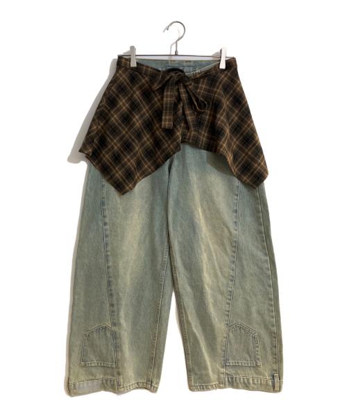 Knuth Marf（クヌースマーフ）knuth marf (クヌースマーフ) shirt wrap denim pants インディゴ サイズ:Sの古着・服飾アイテム