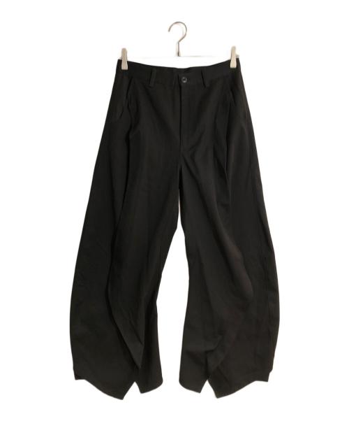 Knuth Marf（クヌースマーフ）knuth marf (クヌースマーフ) slit deformed pants ブラック サイズ:Sの古着・服飾アイテム