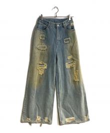 Knuth Marf（クヌースマーフ）の古着「damage denim pants/ダメージデニムパンツ」｜インディゴ