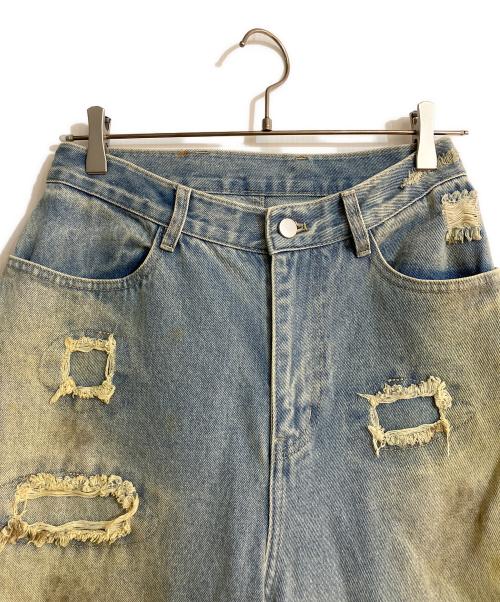 Knuth Marf（クヌースマーフ）knuth marf (クヌースマーフ) damage denim pants/ダメージデニムパンツ インディゴ サイズ:Sの古着・服飾アイテム