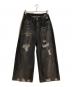knuth marf（クヌースマーフ）の古着「damage denim pants/ダメージデニムパンツ」｜ブラック
