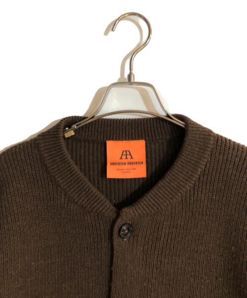 ANDERSEN-ANDERSEN（アンデルセン アンデルセン）Andersen-Andersen (アンデルセン アンデルセン) ウールカーディガン ブラウン サイズ:Lの古着・服飾アイテム