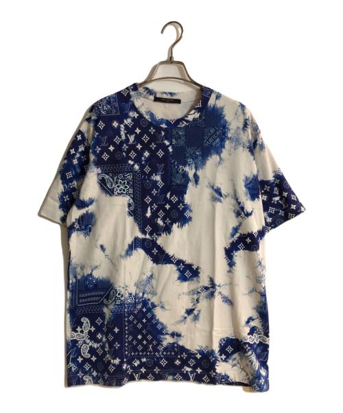 LOUIS VUITTON（ルイ ヴィトン）LOUIS VUITTON (ルイ ヴィトン) Monogram Bandana Print S/S TEE/モノグラムバンダナプリント Tシャツ ブルー サイズ:XLの古着・服飾アイテム