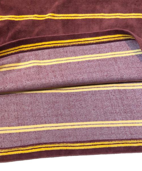 PHEENY（フィーニー）PHEENY (フィーニー) Velours border L/S/ベロアズボーダーロングスリーブ レッド サイズ:FREEの古着・服飾アイテム