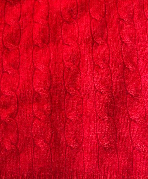 POLO RALPH LAUREN（ポロ・ラルフローレン）POLO RALPH LAUREN (ポロ・ラルフローレン) カシミヤカーディガン レッド サイズ:Mの古着・服飾アイテム