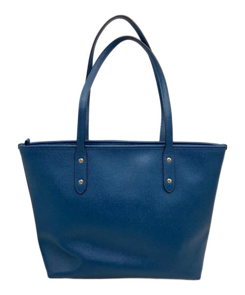 COACH（コーチ）COACH (コーチ) レザートートバッグ ブルーの古着・服飾アイテム
